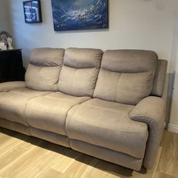 Like New sofa Recliner (headrest feature) with USB Input  (pick Up today and I will Include the loveseat for free)