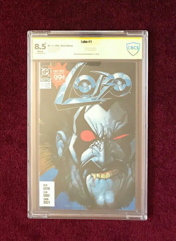 Lobo #1 signed and graded comic book