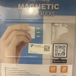 Vmaisi Baby Proofing Adhesive Magnetic 12 Cabinet Locks 2 Keys Easy Install       