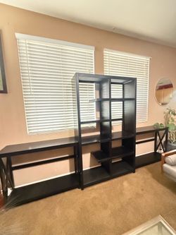 Book shelf and  Console tables