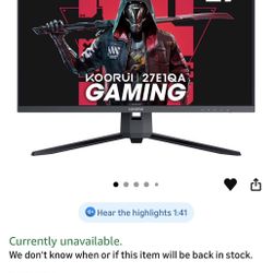 KOORUI 27- Inch Gaming Moniter
