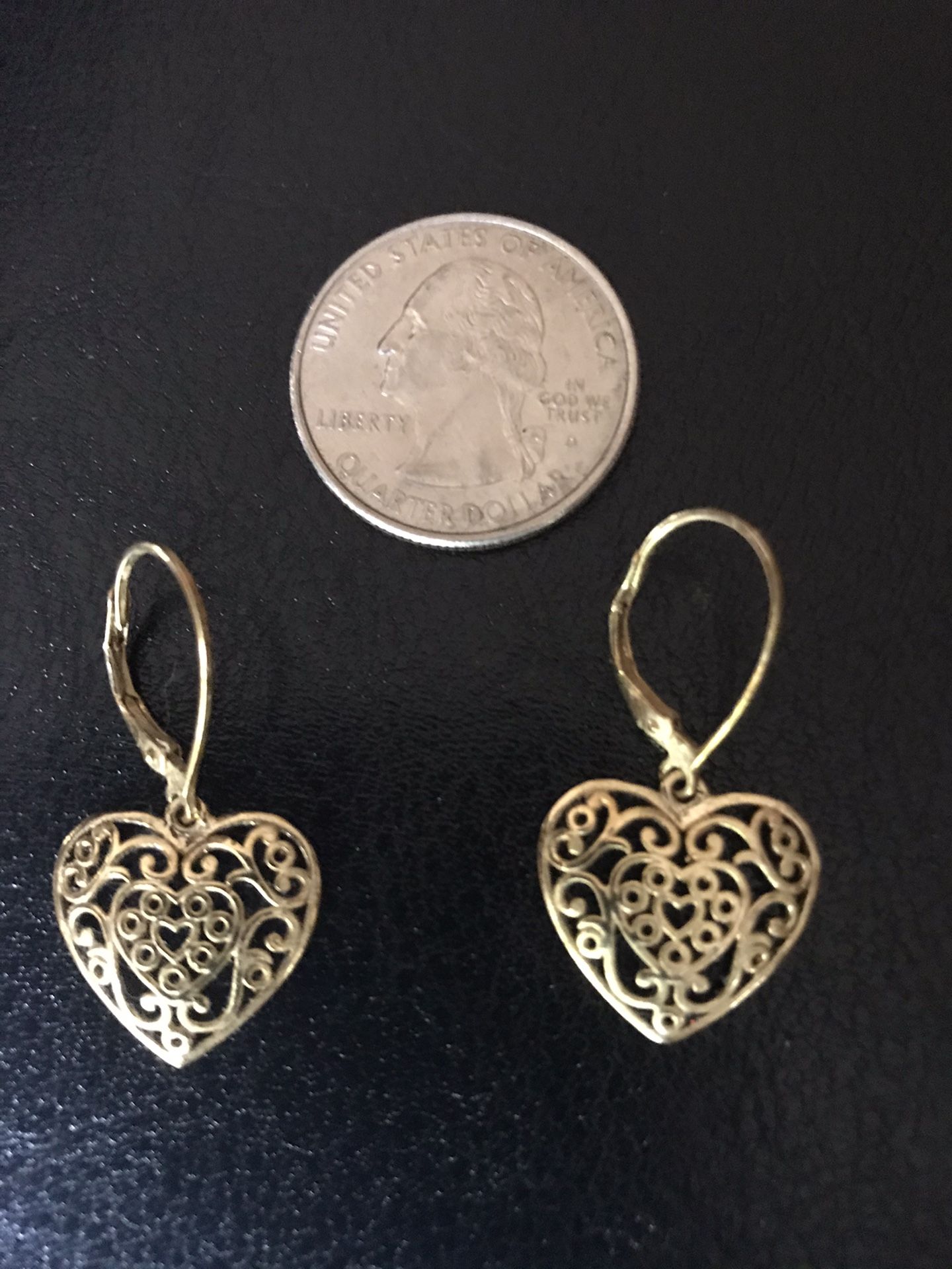 18K over silver earrings.