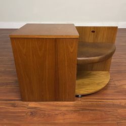Vintage Teak Cabinet with Hidden Roll Out Seat - Many More Items In Stock!