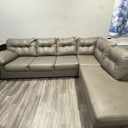 L-Shaped Grey Sofa
