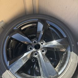 19” Black wheels w Tires And TPS 5x114.3 Or 5x4.5