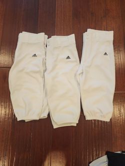 New Adidas knickers baseball pants all white youth large.