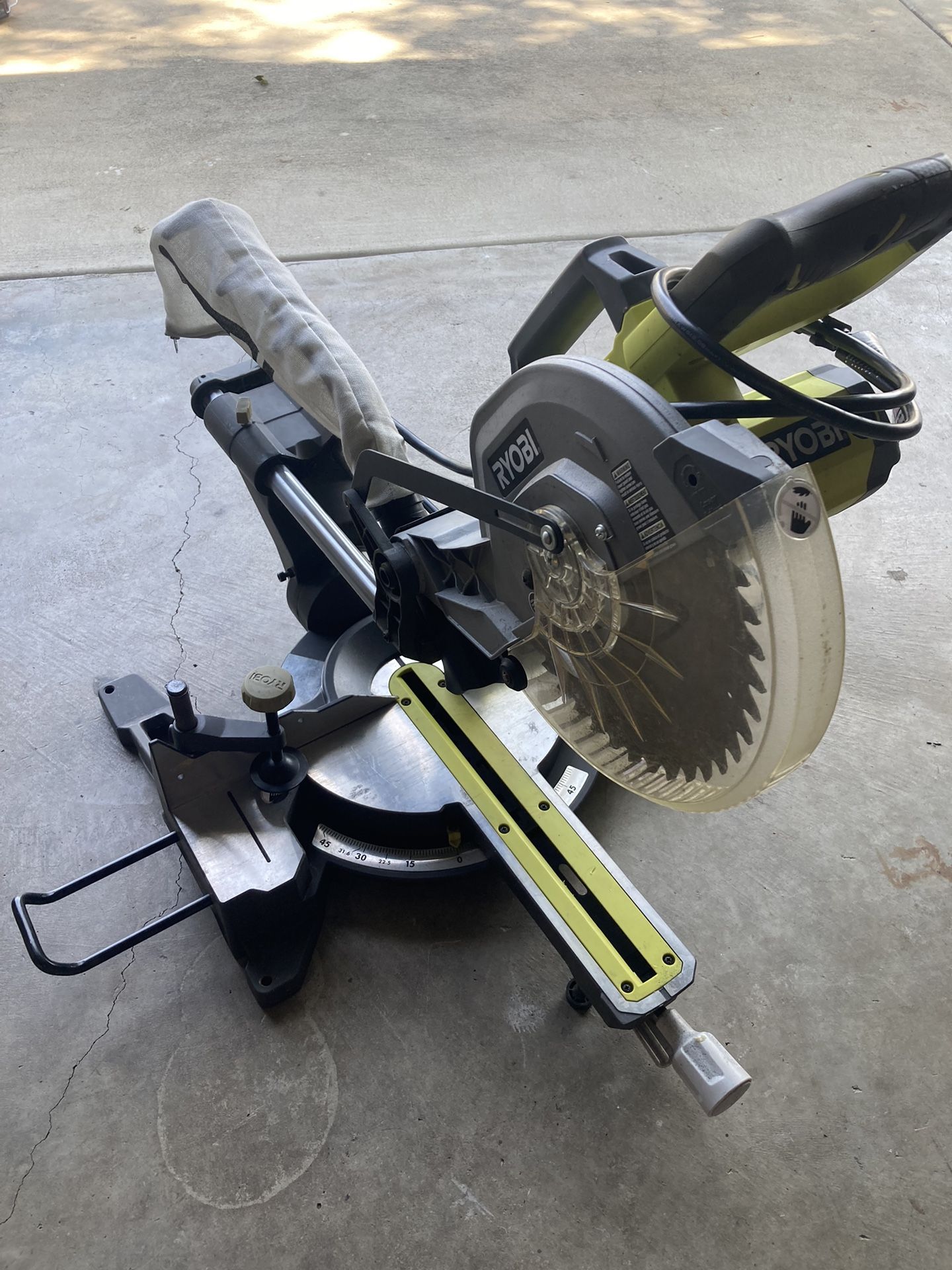 Ryobi 10” Sliding Miter Saw Single Bevel Great Saw for Sale in