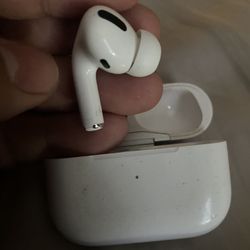 Apple AirPods Pro charging case and left AirPod only