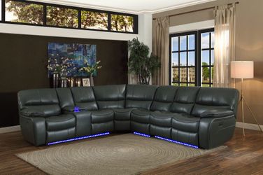 4pc power sectional All Black