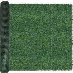 Artificial Ivy Privacy Fence Wall Screen: 5.35FT X 10FT (53.5 sqft) UV-Anti Faux Boxwood Roll Panels Greenery Backdrop Ivy Vine Leaf Hedges Fence Pane