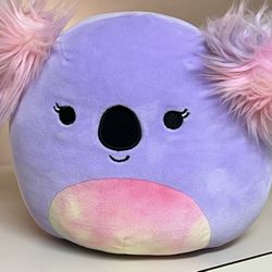 Squishmallows 10” Plush Purple Rainbow and Tie Die Koala - EUC