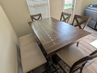 Moriville Counter Height Dining Set in excellent, very good condition.