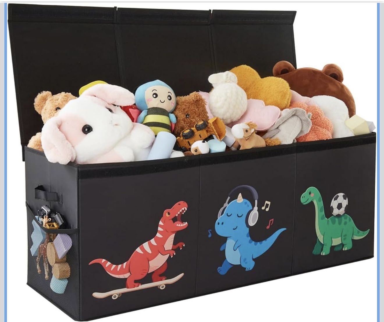 Extra Large Toy Box,150L Sturdy Dinosaur Collapsible Storage with Lid,40"x14"x16" Kids Storage Organizer,Chest Bin Baskets for Boys Girls,for Nursery,