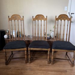 Antique Vintage Wood Dining Chairs
