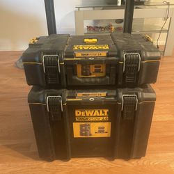 Dewalt TOUGHSYSTEM 2.0 tool boxes, plus circular saw and a makita