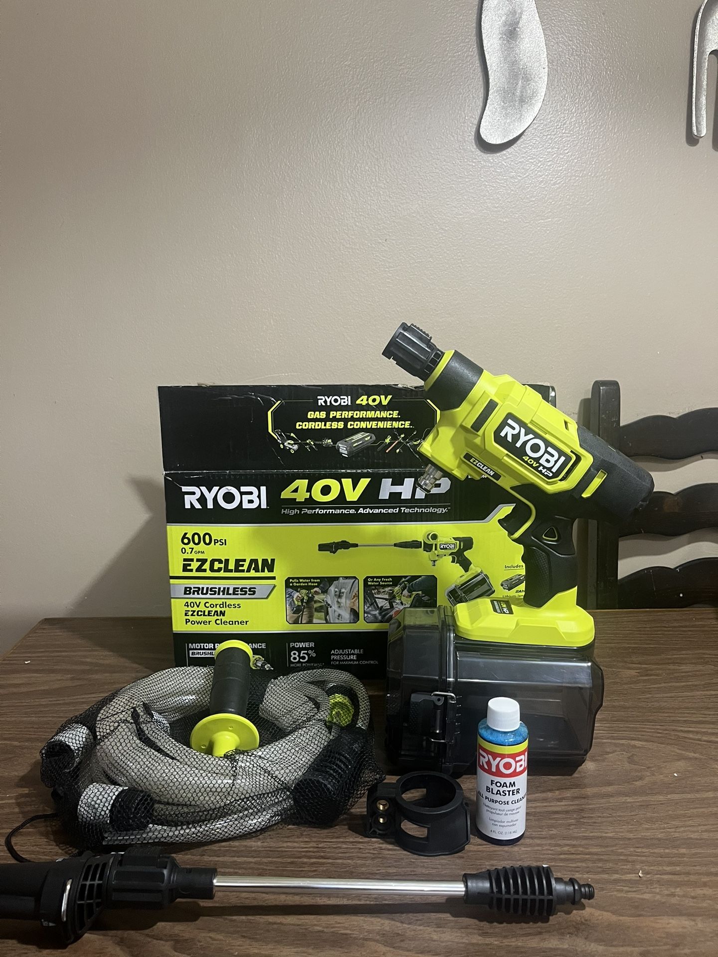Ryobi 40v HP Brushless EZClean 600 Psi Power Cleaner
