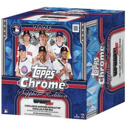2025 Topps Chrome Sapphire Update MLB Baseball Hobby Box