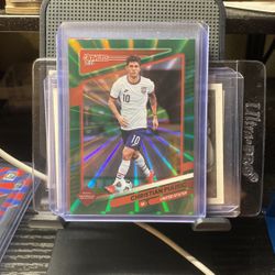 21-22 Donruss Road To Qatar Green Christian Pulisic