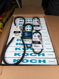 16x24x2 Filters and assorted belts