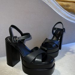 Black Platform Heels Aldo Brand