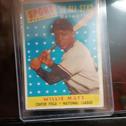 Willy Mays 1958 All Star Cars exmt