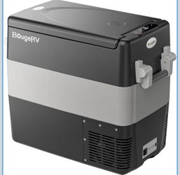 BougeRV 12V Portable Refrigerator Fridge Freezer Portable Car Fridge 53 Quart Electric Cooler12V/24V DC 110~240 V AC for RV Truck Pickup SUV Van Boat