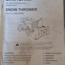 Craftsman 42" Snow Thrower/ Blower