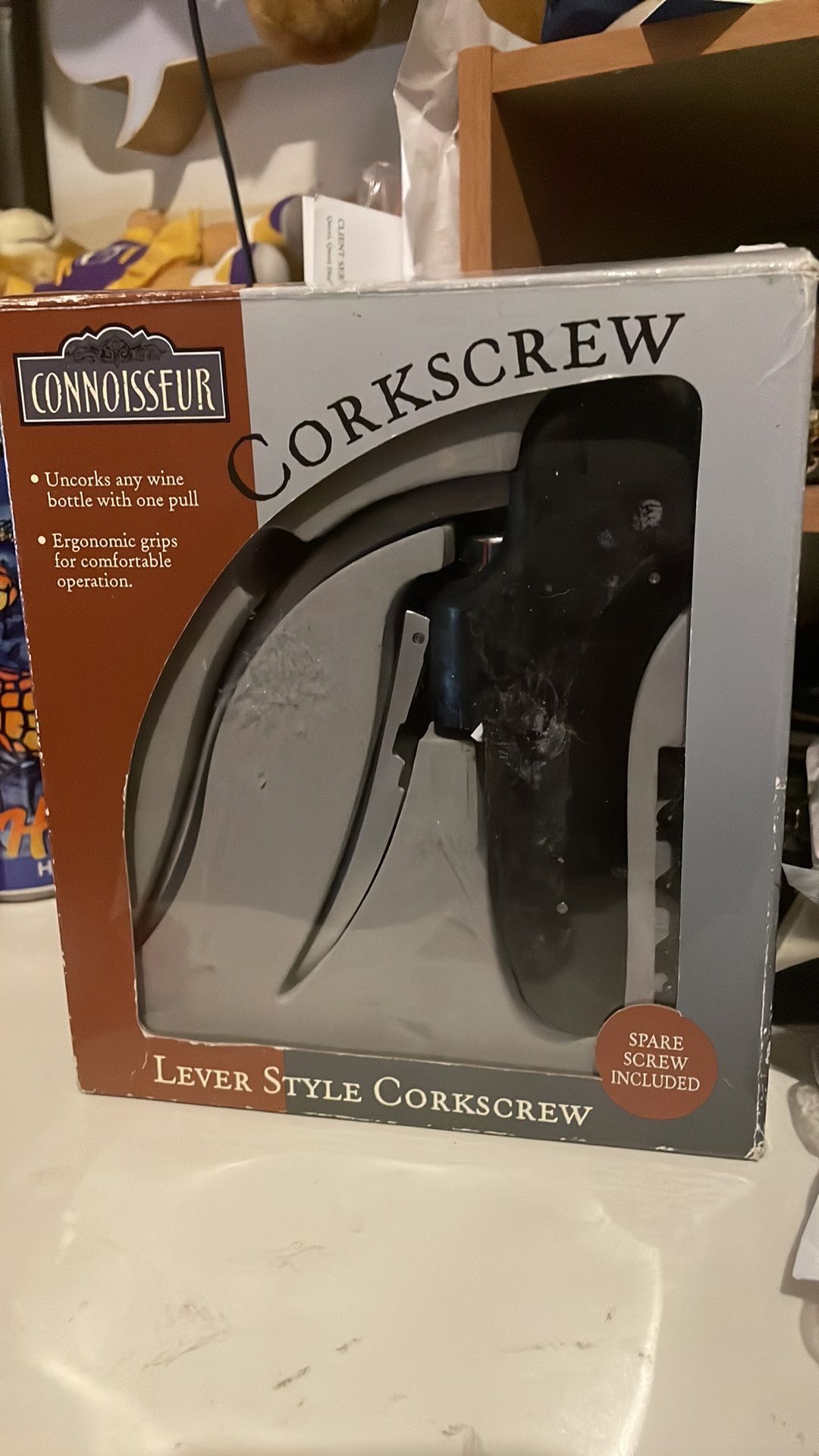 Connoisseur lever style corkscrew