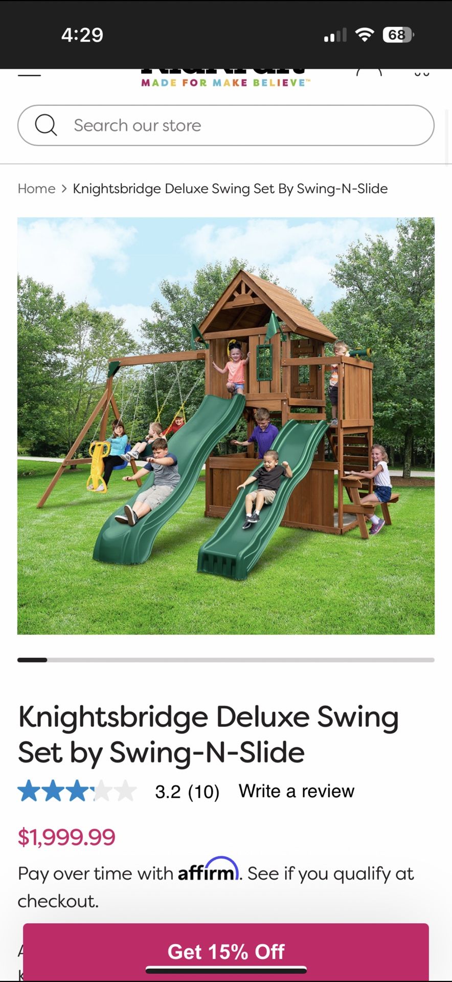 Deluxe Swing Set. 