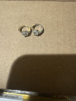 Huggie Silver 925 Moissanite Earrings 