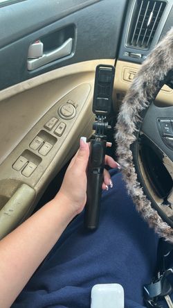 Black Selfie Stick with Phone Mount tripod