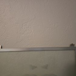 2 SHOWER DOORS  VINTAGE ETCHED GLASS