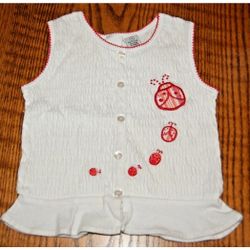 UR  IT Girls Size 5 Sleeveless Top Ladybug