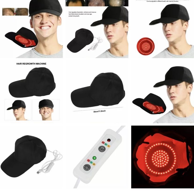 76pcs Beads Infrared Hair Growth Cap Anti Hair Loss Hair Regrowth Therapy Hat AT