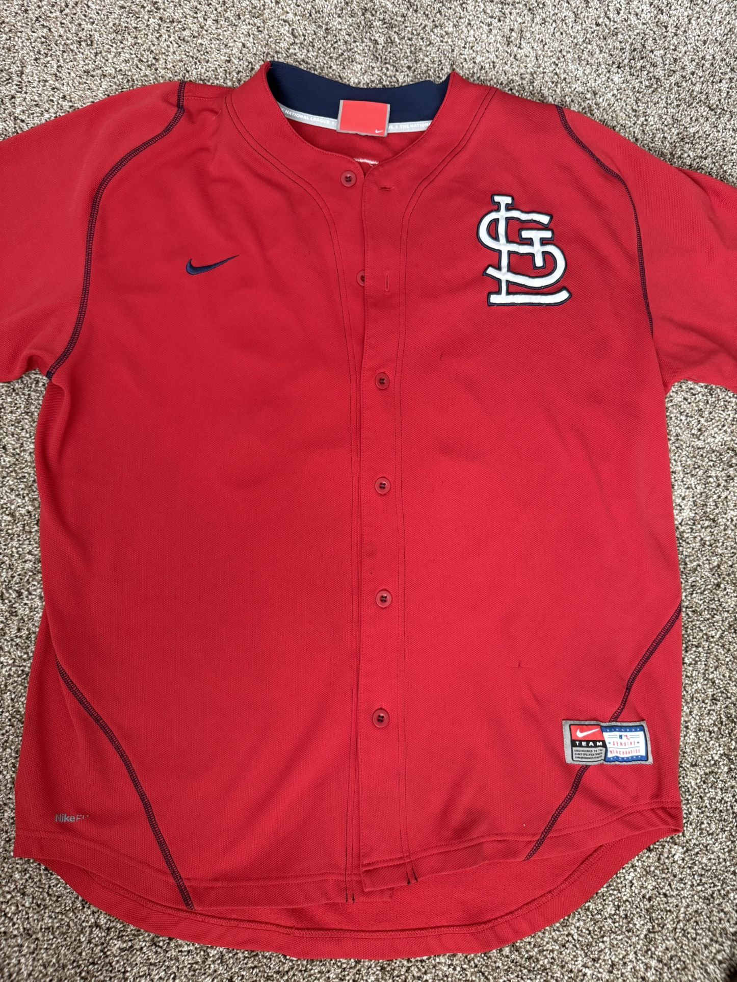 Nike St. Louis Cardinals Baseball Jersey Men’s Red Vintage 00s Embroidered
