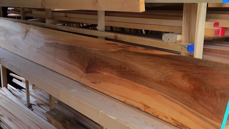 14” hardwood lumber: cherry w. Oak h maple