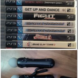PS3 Games and 2 Controllers