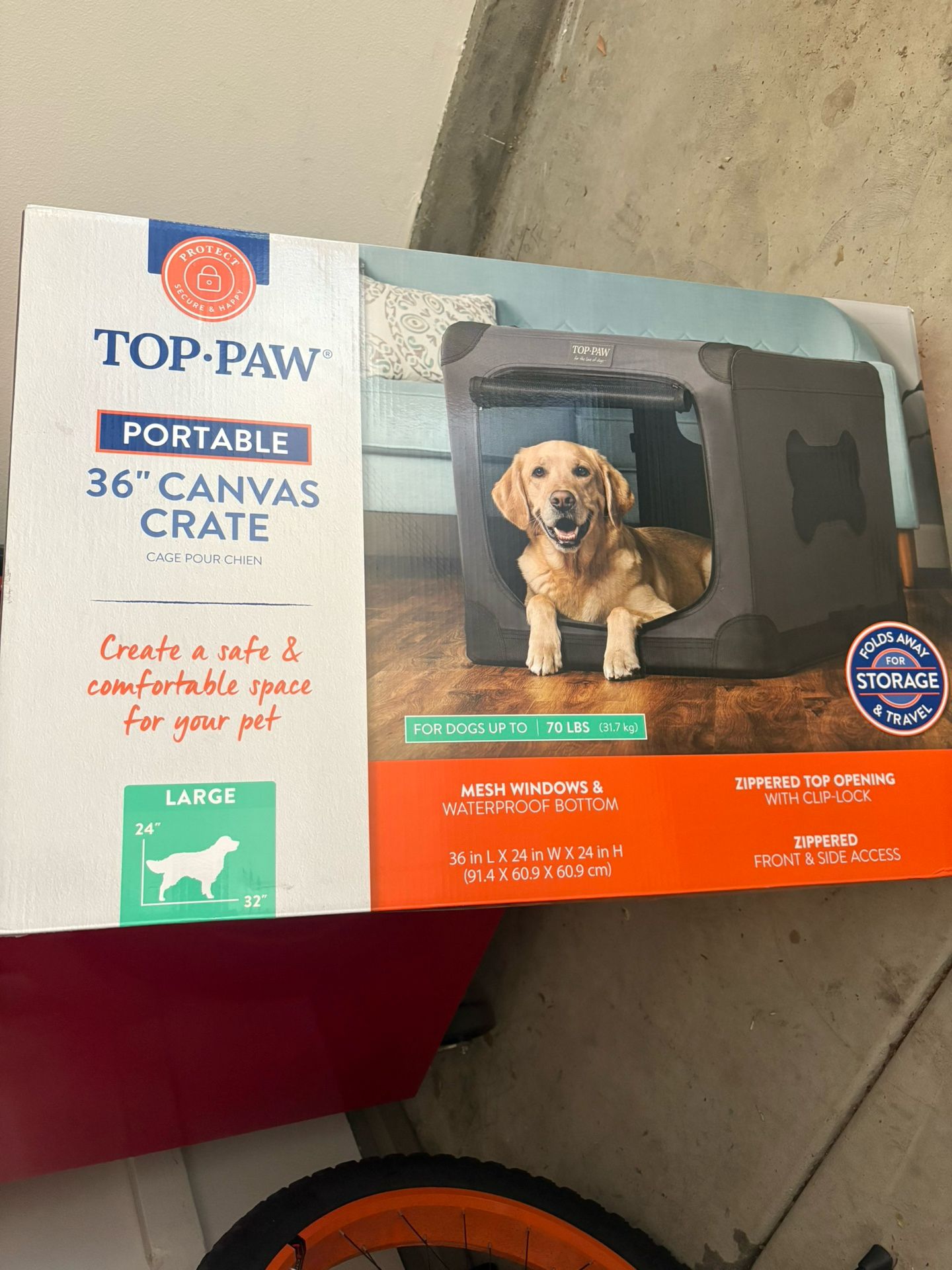 Top Paw Canvas Crate (Large)