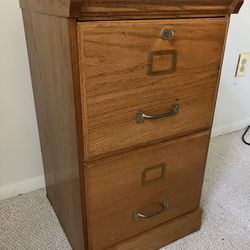 Wood 2-drawer Filing Cabinet 