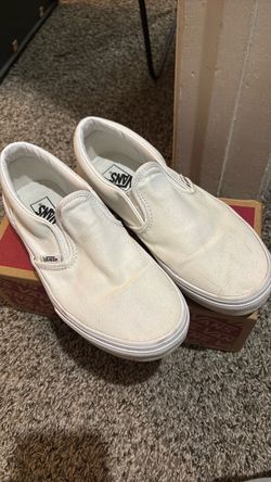 White slip on vans size 6.5-7
