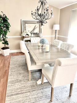Moving Sale! Coastal Look Dining Table + 6 Chairs