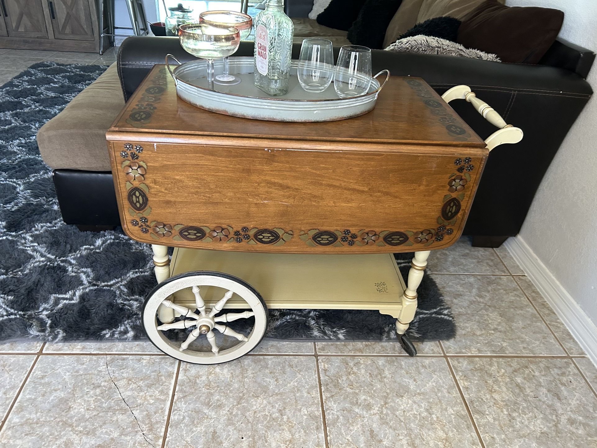 Ethan Allen Mini Rolling Bar
