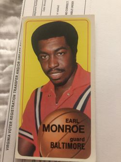 NBA 70-71 earl monroe basketball card