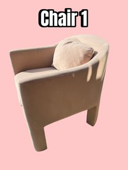 Pink Velvet Accent Chair