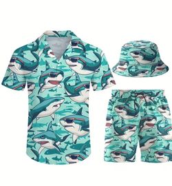 Men's Extra Large Short Set With Hat Brand New