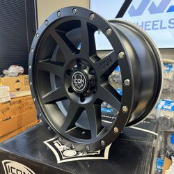 Icon Rebound Size 18x9 Offset +0 Bolt Pattern 6x139.7 Matte Black Fits Toyota Ram Nissan Chevy 1500 GMC Sierra Titan