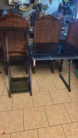 glass desk