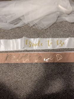 Bride To Be Sash And Veils