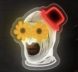 Terrifier Art The Clown Neon Light Sign 13.8”x11.8” USB Powered NEW Halloween Horror Decor💀 PRICE IS FIRM Brand New In Box