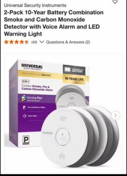 Universal Security Instruments 2-Pack 10-Year Battery Combination Smoke and Carbon Monoxide Detector